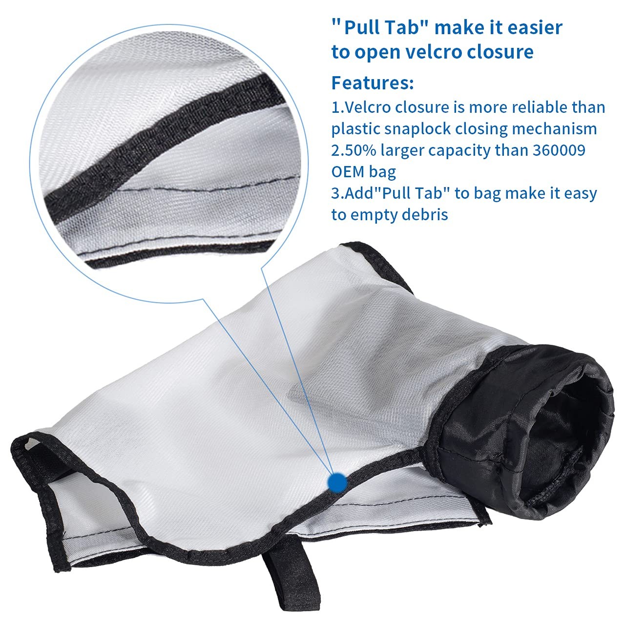360240 Racer Pool Cleaner Debris Bag Kit/with Hook & Loop Fastener, for Penta…