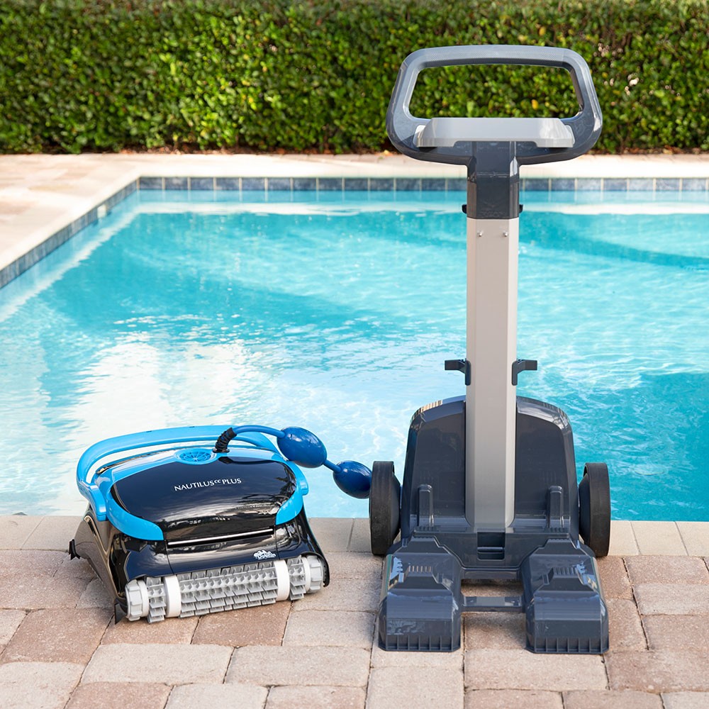 Dolphin Nautilus CC Plus Robotic Pool Cleaner with Universal Caddy for Pool