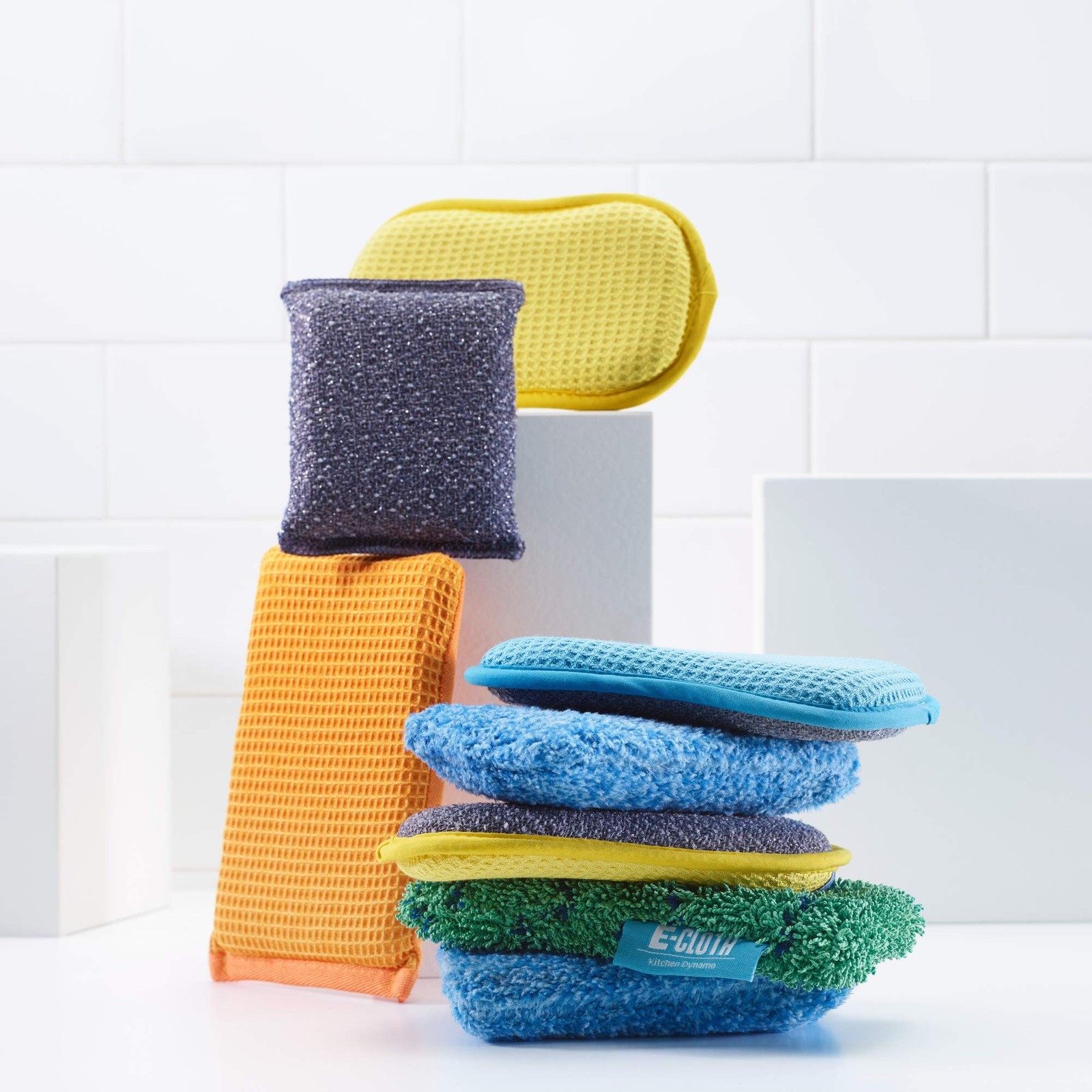Microfiber Non-Scratch Scrubbing Thick Pads 2-Pack, Washable, Streak-Free Clean