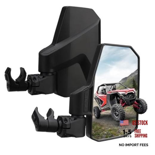 UTV Side Mirrors – Fits almost all UTVs (except full doors), Compatible with DOT