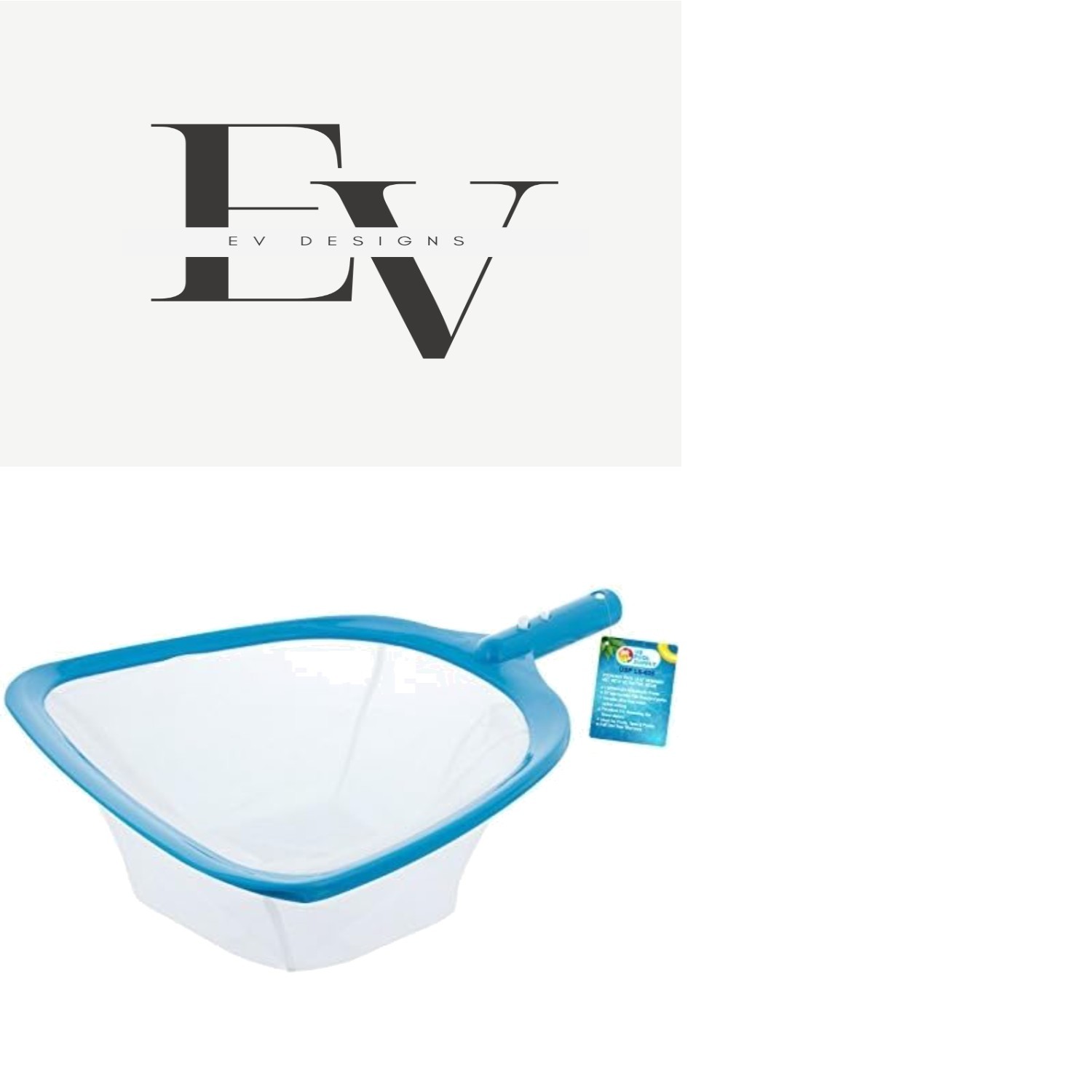 Lightweight Pool Leaf Skimmer with User-Friendly EZ Clip for Effortless Cleaning