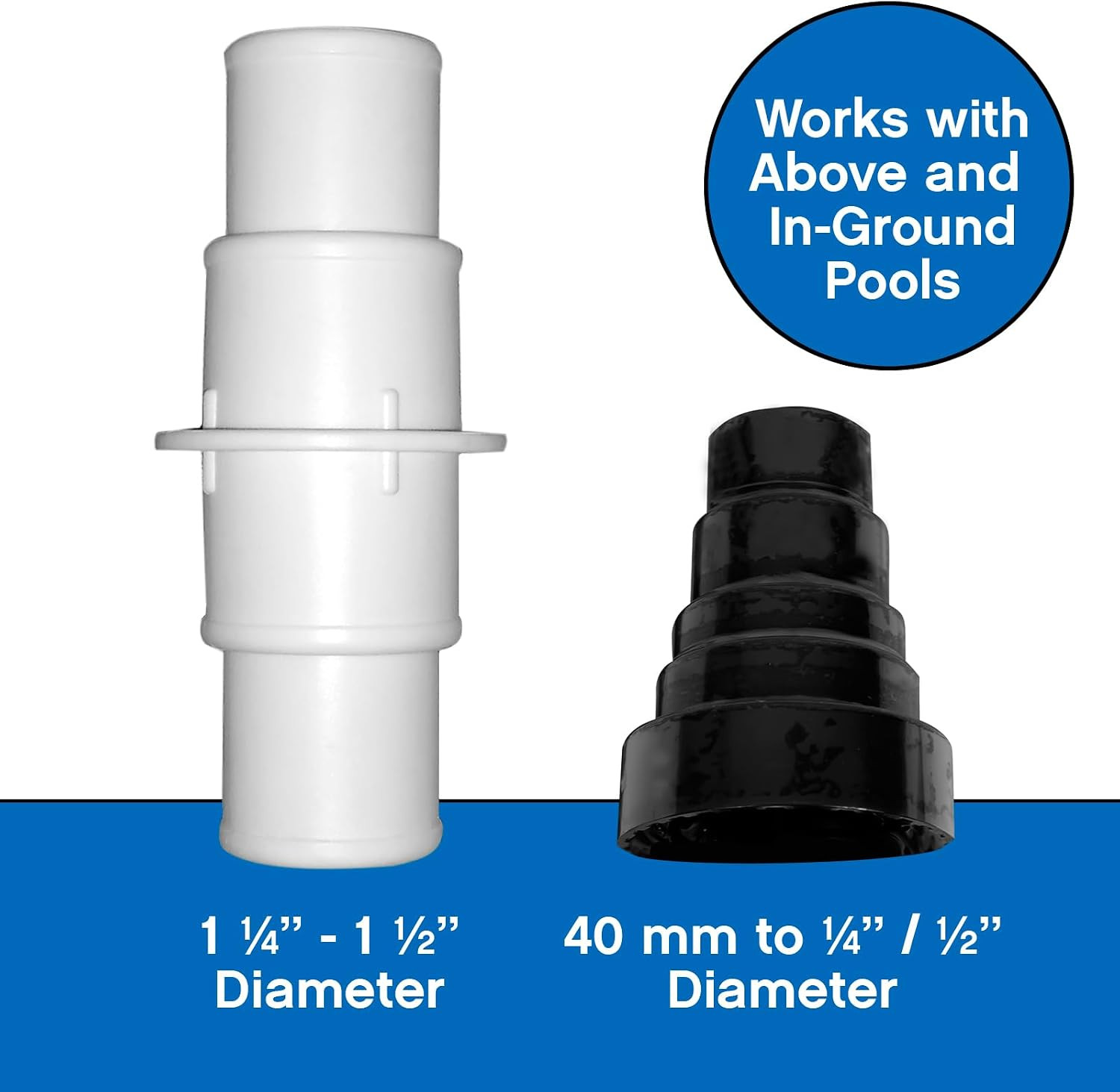 Poolmaster 1.5&Prime; x 35&prime; In-Ground Above Pool Vacuum Hose with Conversion Adapter
