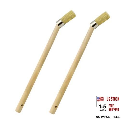 2PCS Car Curved Tire Mounting Paste Lube Brush, 45 Degree Angle Head Auto Wood