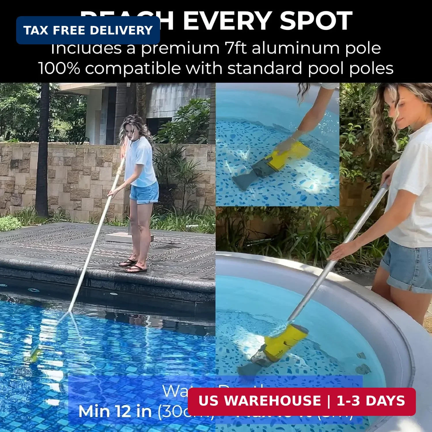 16V Cordless Handheld Pool Vacuum – 26,000Pa Hyper Suction, 3-Stage 3D Fiber Bal