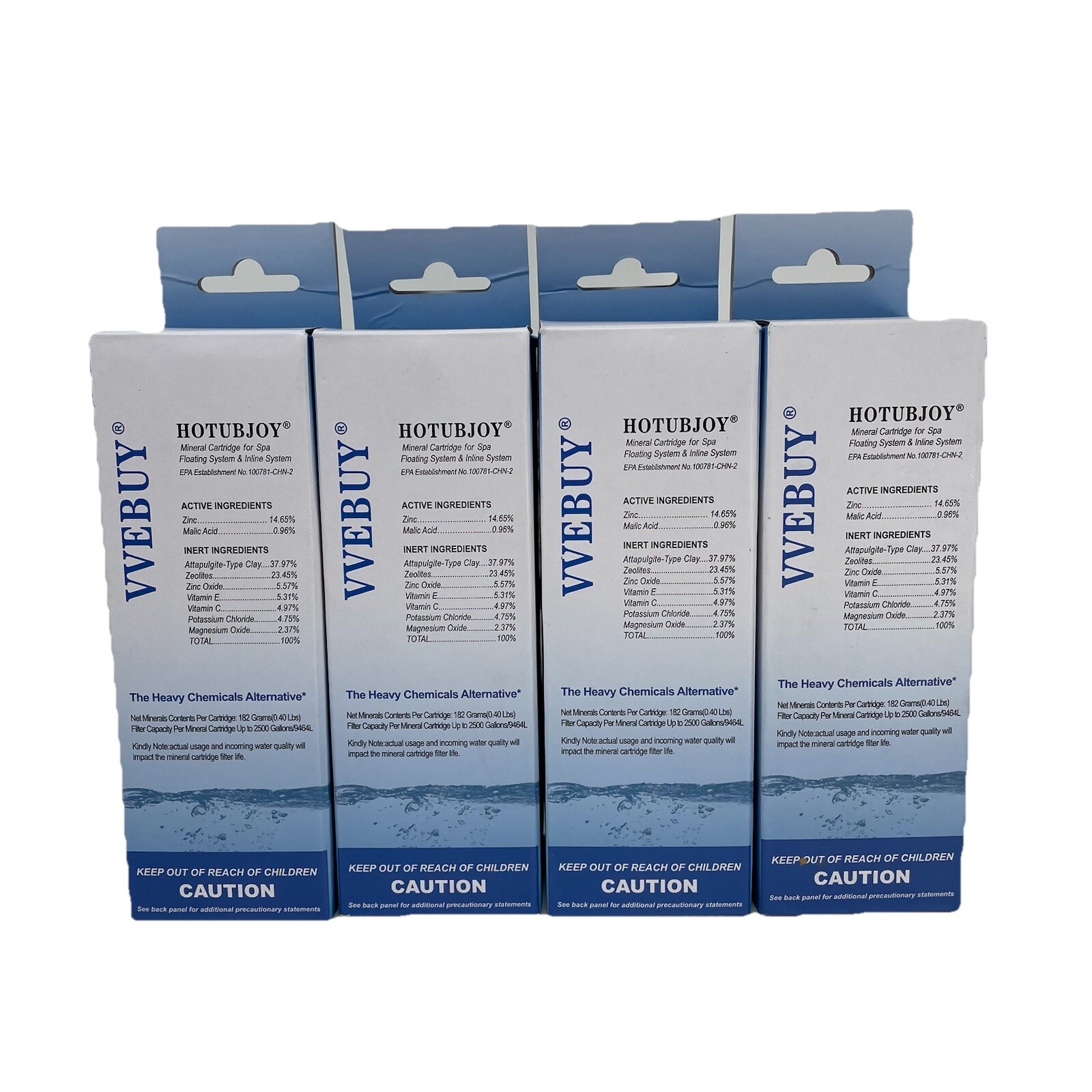 4x Webuy HOTUBJOY Spa Filter Cartridge Stick Mineral Hot Tub Purifier Pack Of 4