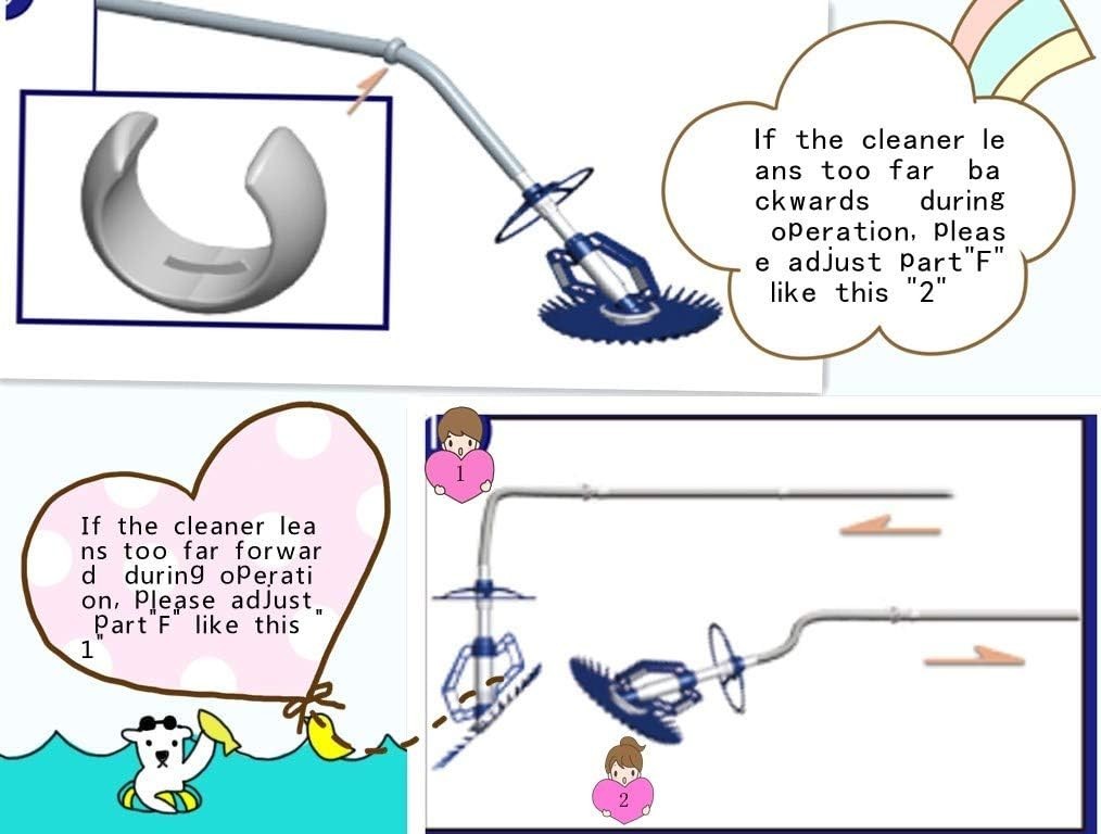 Navy Blue Automatic Pool Sweeper – Includes Durable 33FT Hoses for Easy Setup