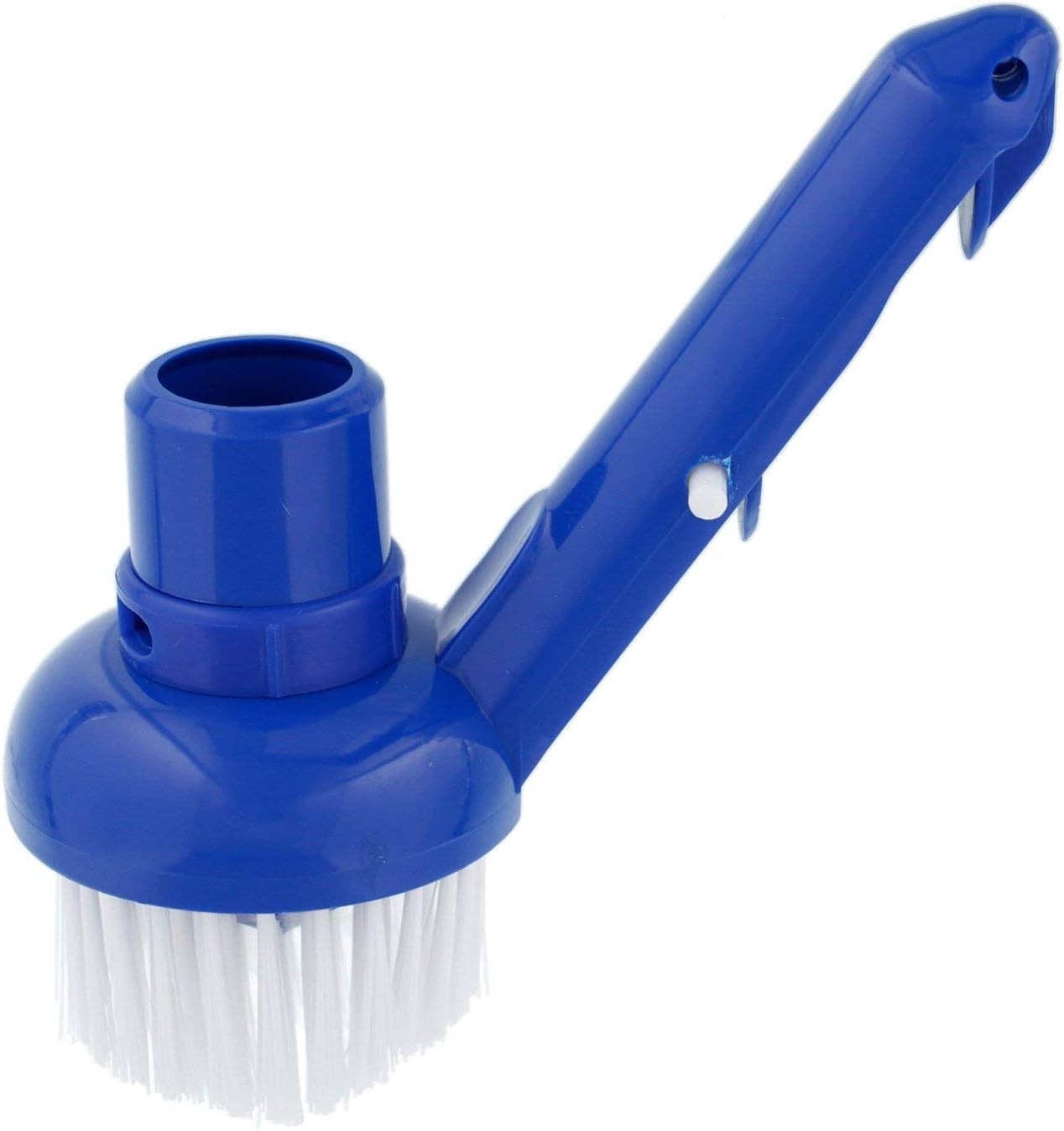 Professional-Grade Pool Corner Vacuum Brush with Adjustable Ring – Blue/White