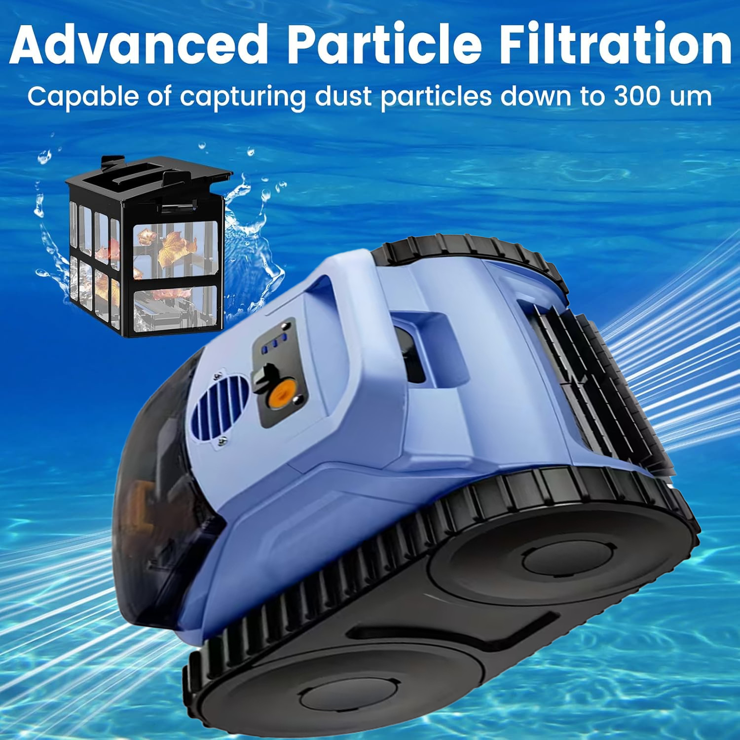 Automatic Robotic Pool Vacuum Pool Cleaner Wall Climbing Scrubber Inground Pool