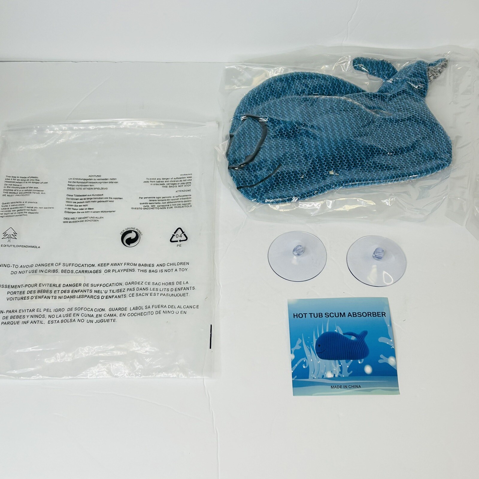 Hot Tub Scum Absorber Whale 2 Pack Oil Absorbing Hot Tub Floating Sponge