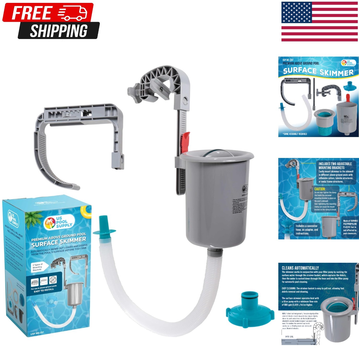 Pool Skimmer – above Ground Pool Skimmer, Floating Surface Skimmer, Accessories