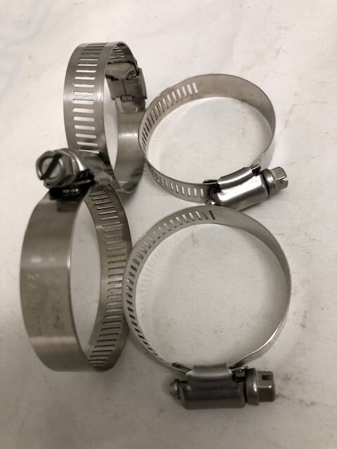 4 Stainless Steel Adjustable Pool Hose Clamps 1.25&Prime; – 2&Prime;