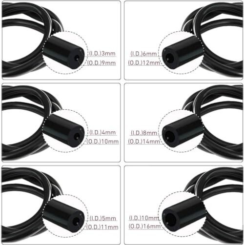 Black Silicone Vacuum Hose 3mm+4mm+5mm+6mm+8mm+10mm Inner Diameter