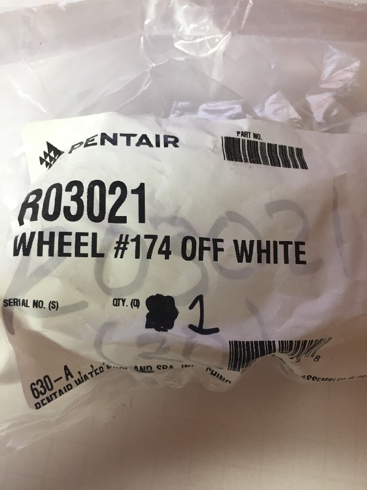 Pentair Rainbow Vacuum Head Wheel – Part # R03021 No.174 White Solid Plastic