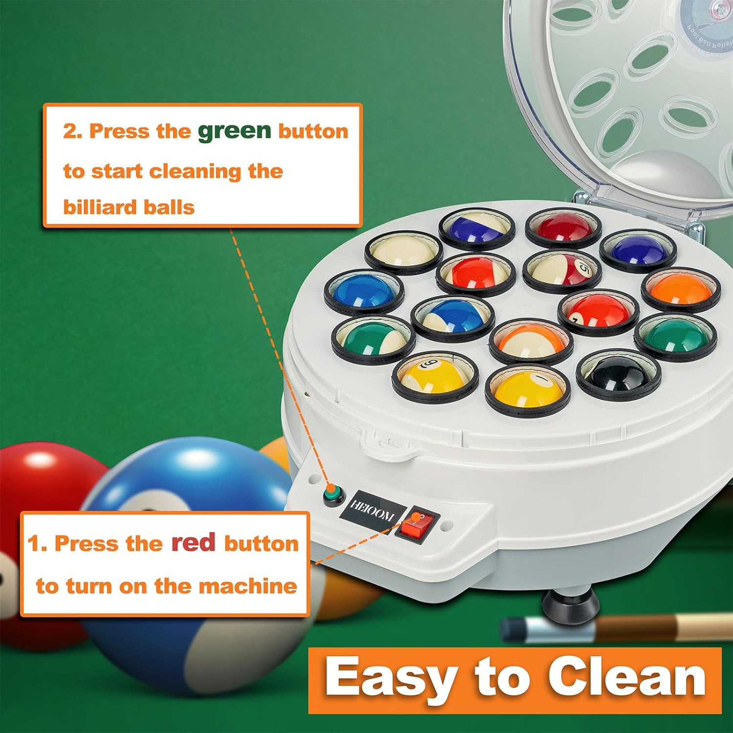 Pool Ball Cleaner Pool Ball Polishing Cleaning Machine Billiard Ball Cleaner Ele