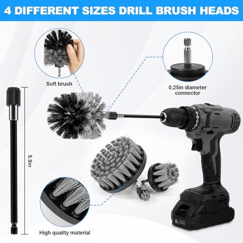 Car Detailing Kit, Car Detailing Brush Set, Car Cleaning Drill Brush Kit 27PCS