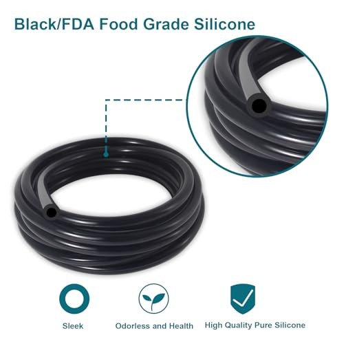Vacuum Hose Automotive, 10 FT 5/16 Inch ID Silicone Vacuum Line, 130PSI Max