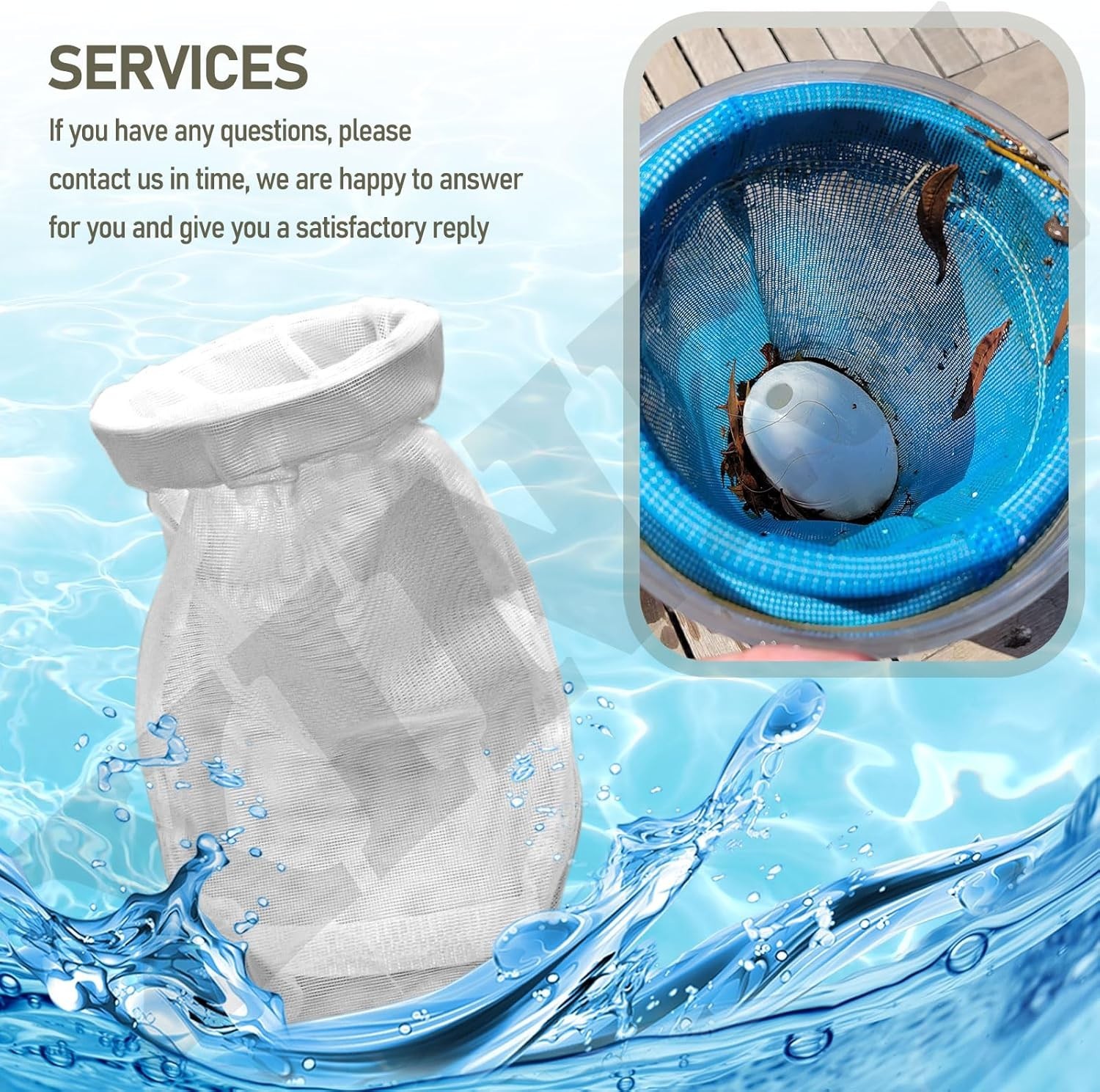 Efficient Permanent Pool Leaf Canister Bag for Hayward Series W530 Pools