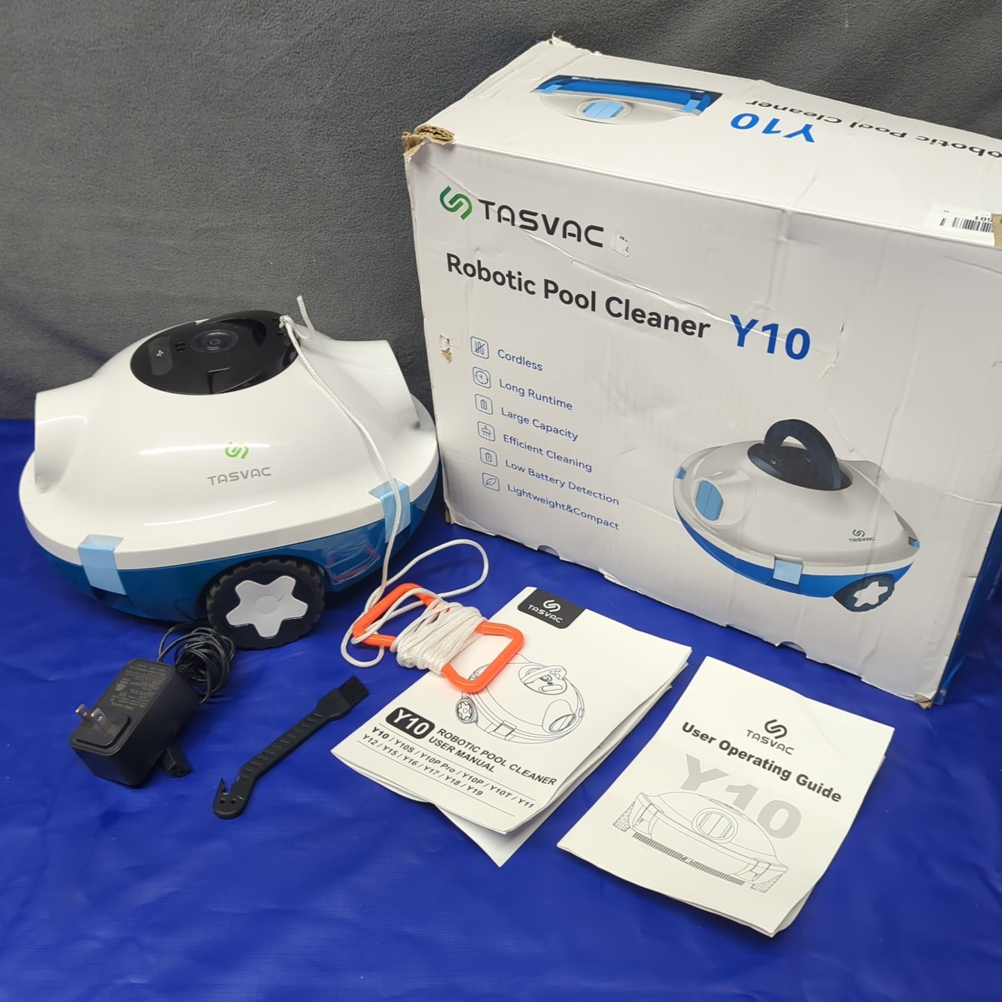 TASVAC Automatic Cordless Robotic Pool Cleaner, 90 Mins Runtime