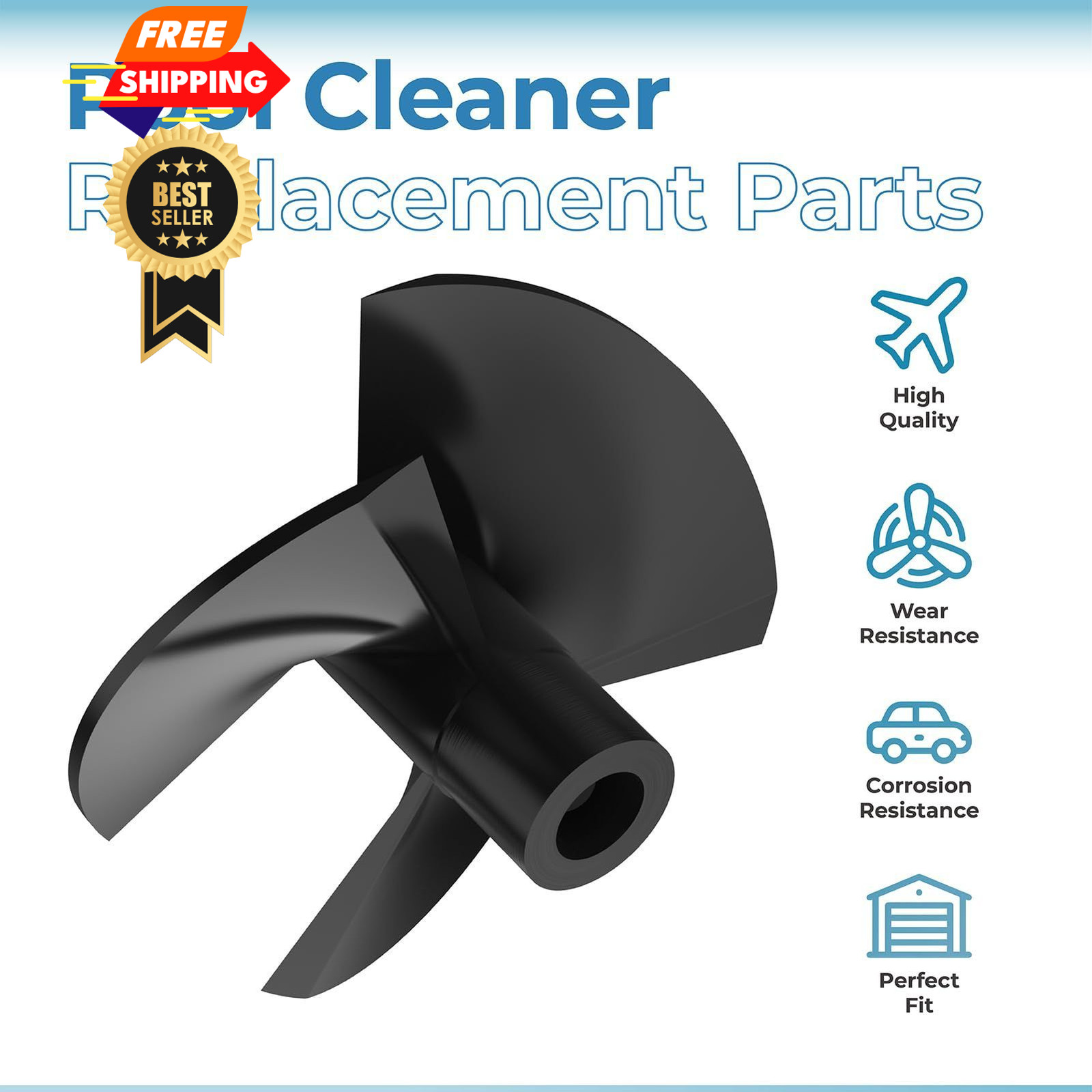 ANTOBLE 9995266-R1 Impeller with Screw for Dolphin Black