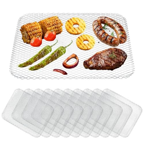 Grill Topper, 10 Pcs Disposable BBQ Grill Toppers, 12×16 in Non-Stick Heavy