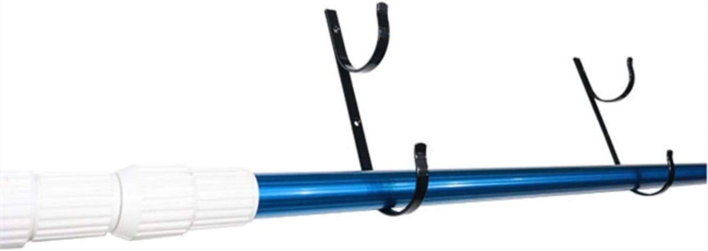 2Pcs Pool Tool Hangers Aluminum Wall Mount Hooks Black Outdoor
