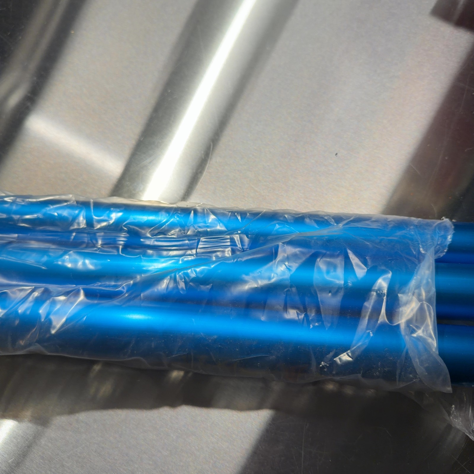 12 Ft Blue Anodized Aluminum Pool Pole for Skimmer Nets Brushes Vacuums