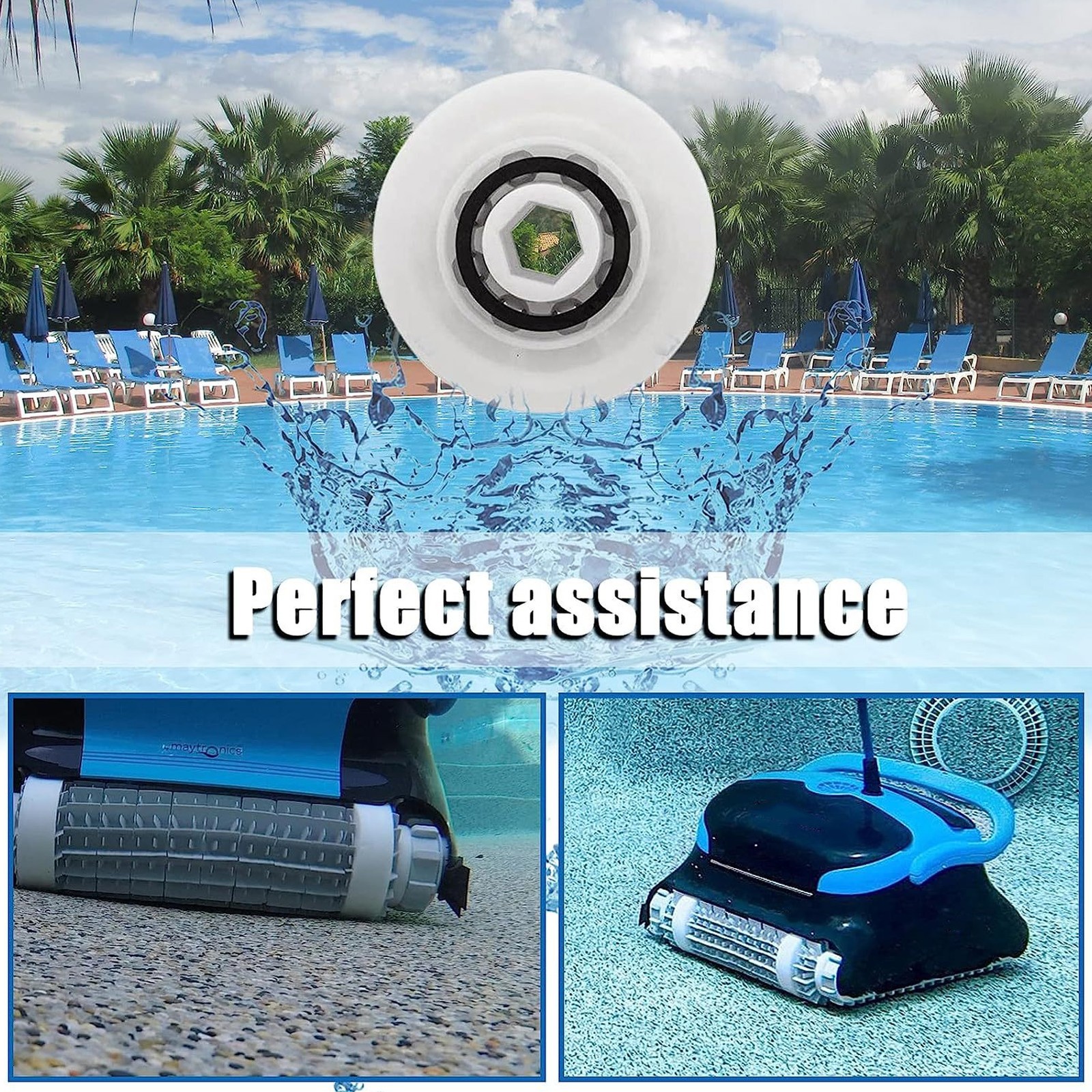 4 Pack Pool Cleaner Guide Wheels Durable For Dolphin Easy To Use