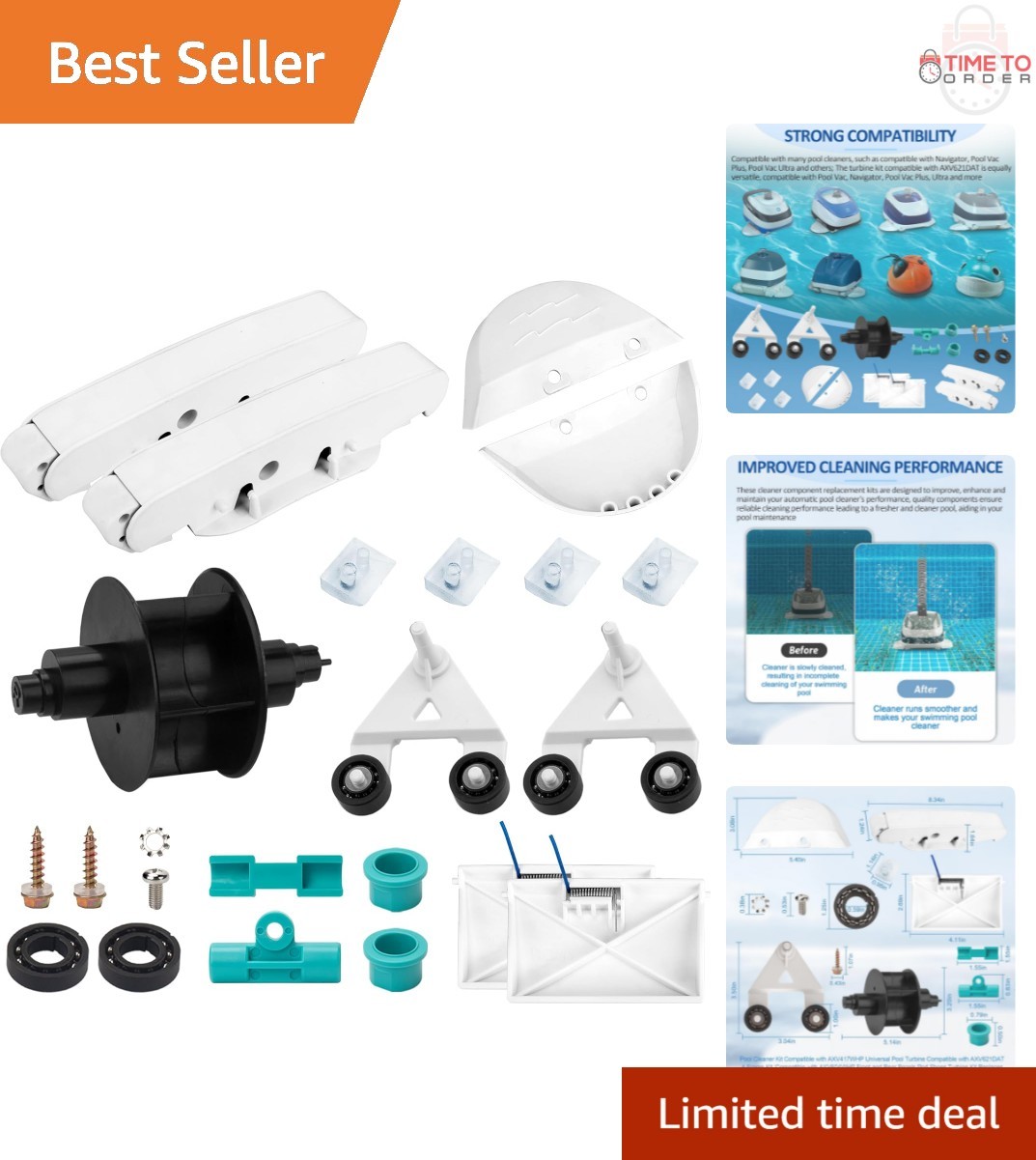 Pool Cleaner Parts Kit Compatible with Hayward Navigator Pool Vac Plus