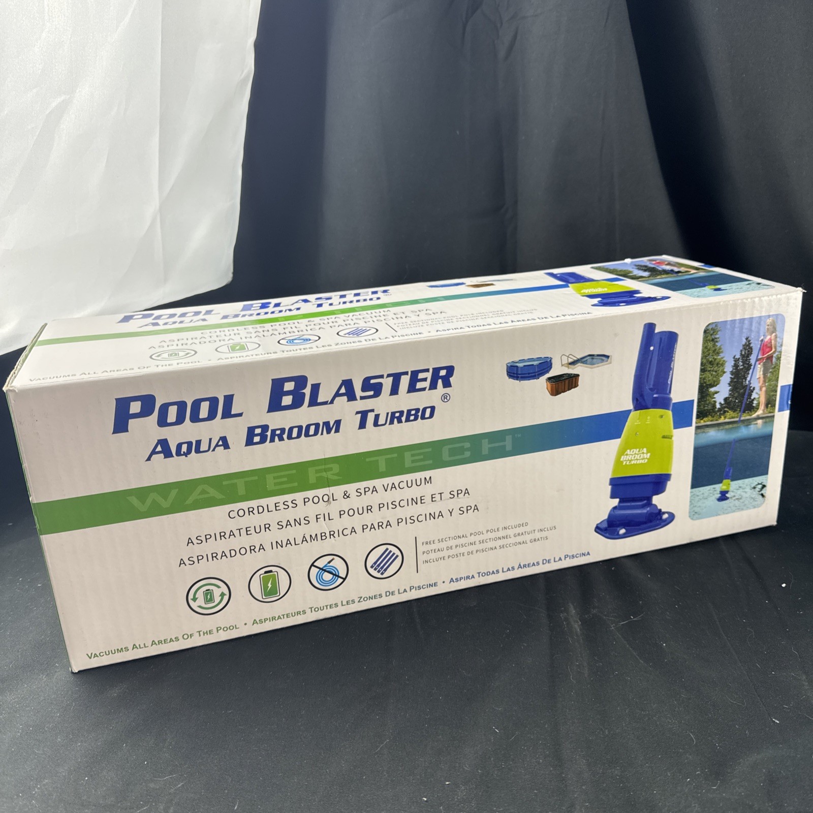 NEW Rechargeable Pool & Hot Tub Cordless Vacuum Pool Blaster Aqua Broom TURBO