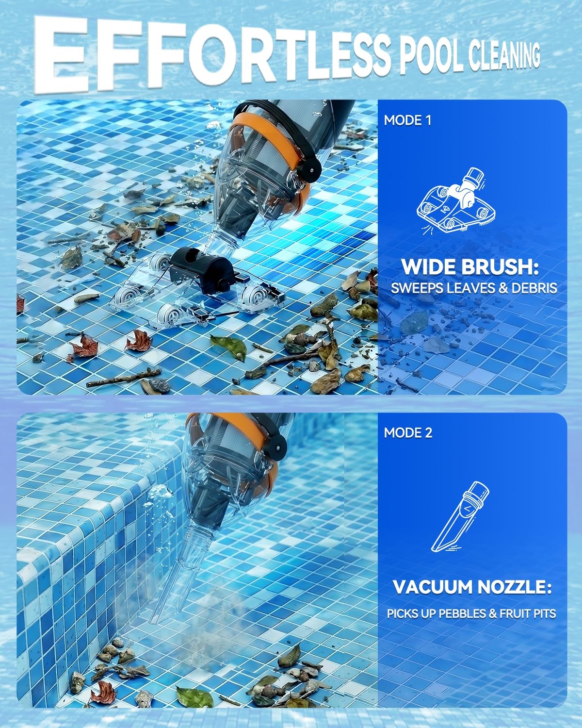 Wireless Remote Pool Vacuum, Cordless Pool Vacuum for Above Ground & Inground…