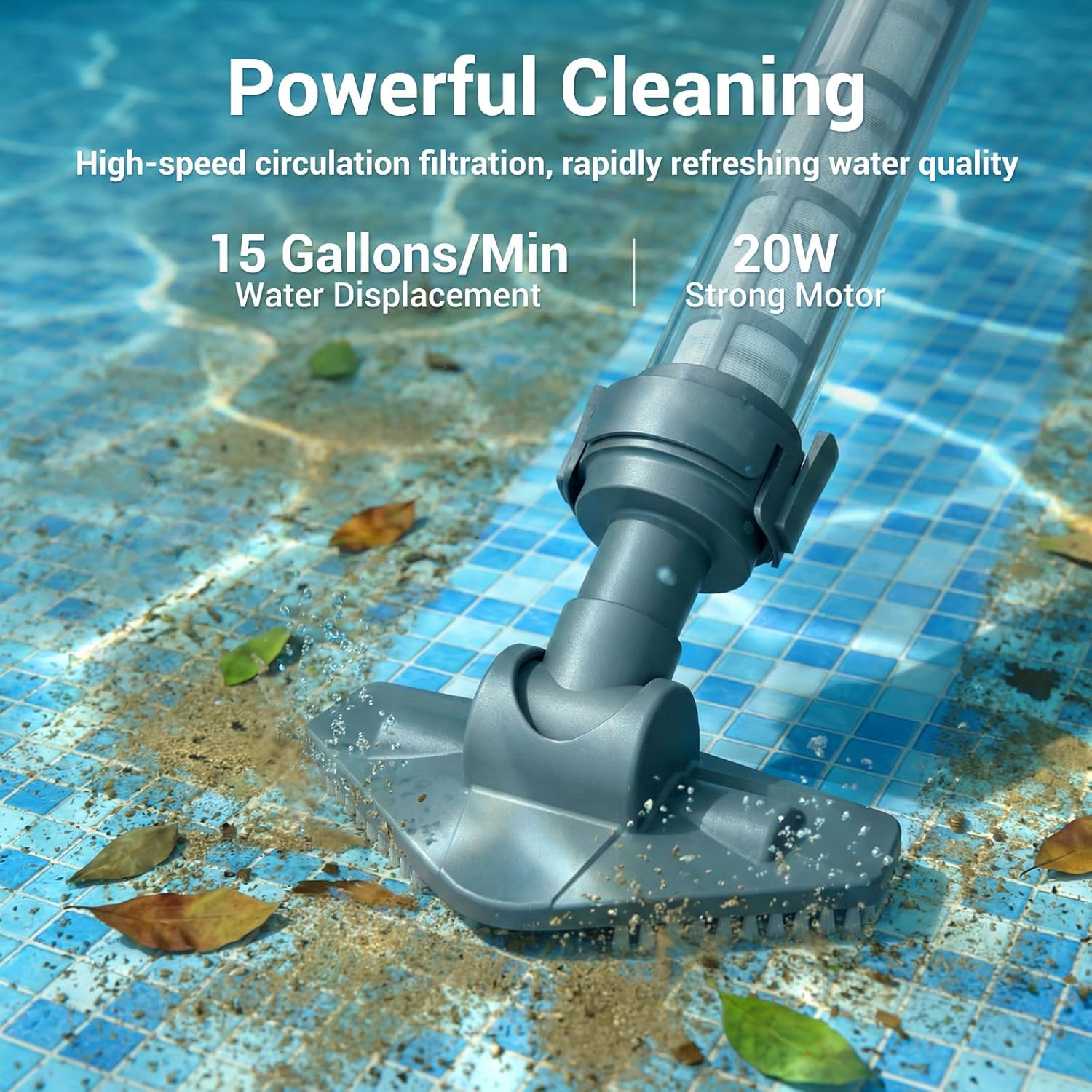 MUTAOMWY Hot Tub Vacuum,Cordless Handheld Pool Vacuum Cleaner – Pool Cleaner for