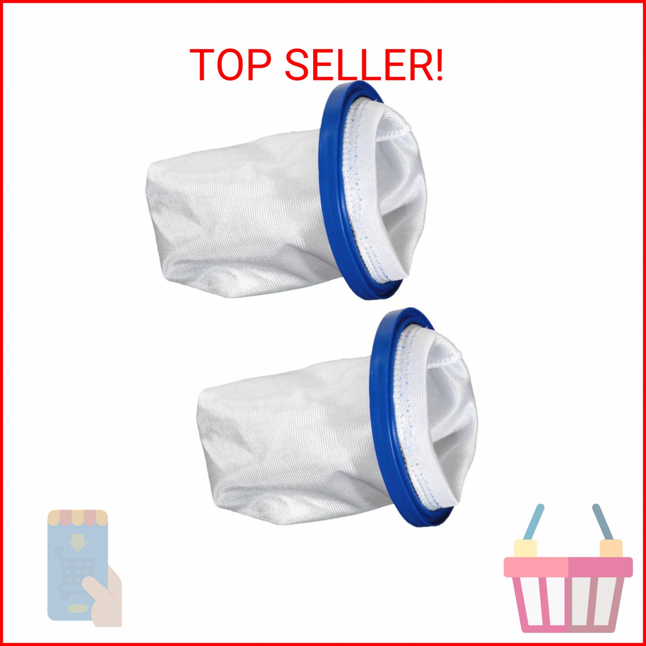 ATIE Handheld Pool Vacuum Cleaner Sand & Silt Filter Bag – Compatible with Pool