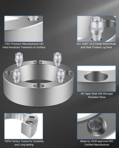 4 Lug Wheel Spacers 2 inch 4x156mm to 4x156mm 131mm 2pcs 4×156 wheel spacers