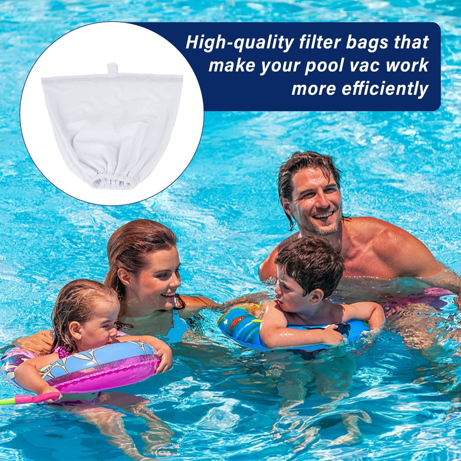 Fine Filter Bag Replacement for Pool Cleaners – Fits Aquabot S-2-40, S2-50, Pura