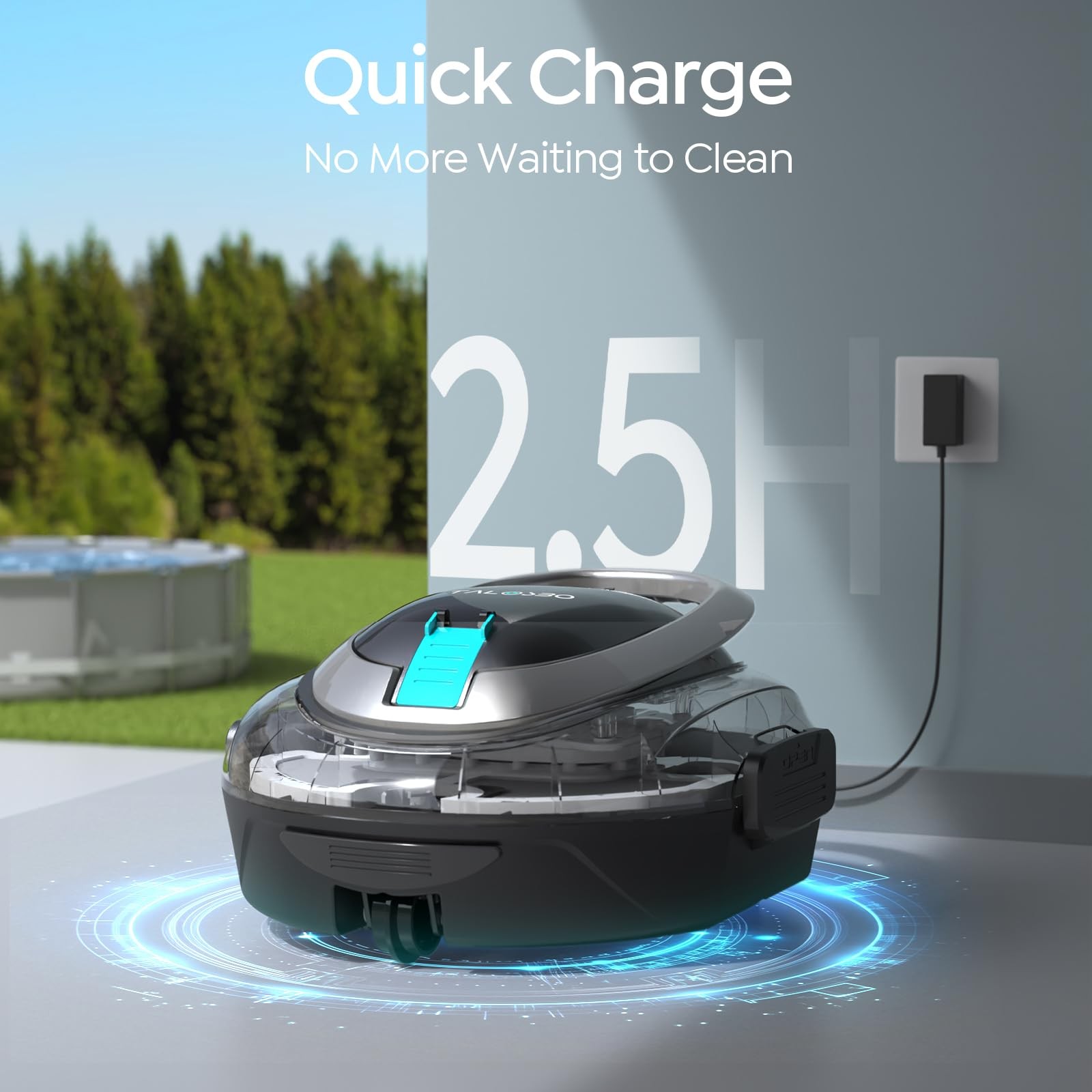 TALOSBO S2 Powerful Cordless Pool Vacuum for Above-Ground & Flat Pools