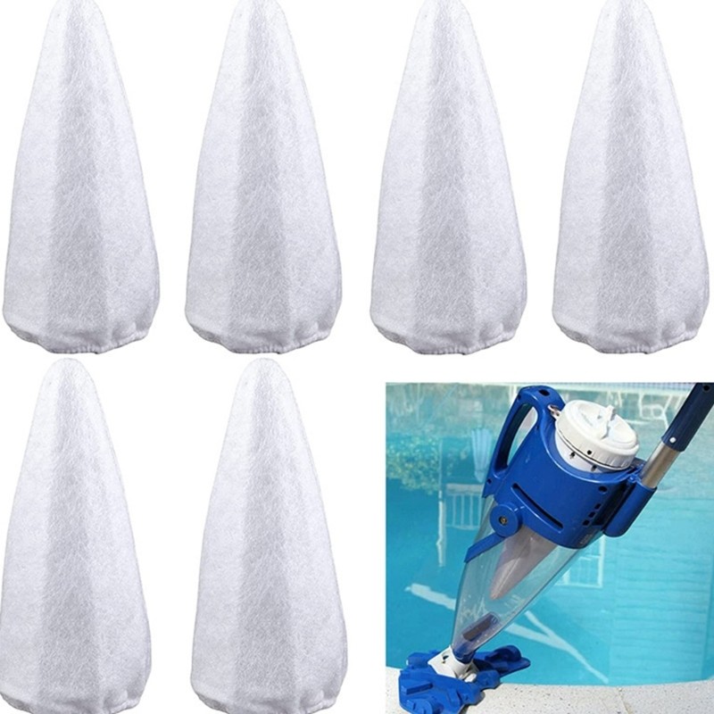 10pcs Swimming Pool Cleaning Mesh Bags Filter Cotton Bag for Mostly Pool Vacuums