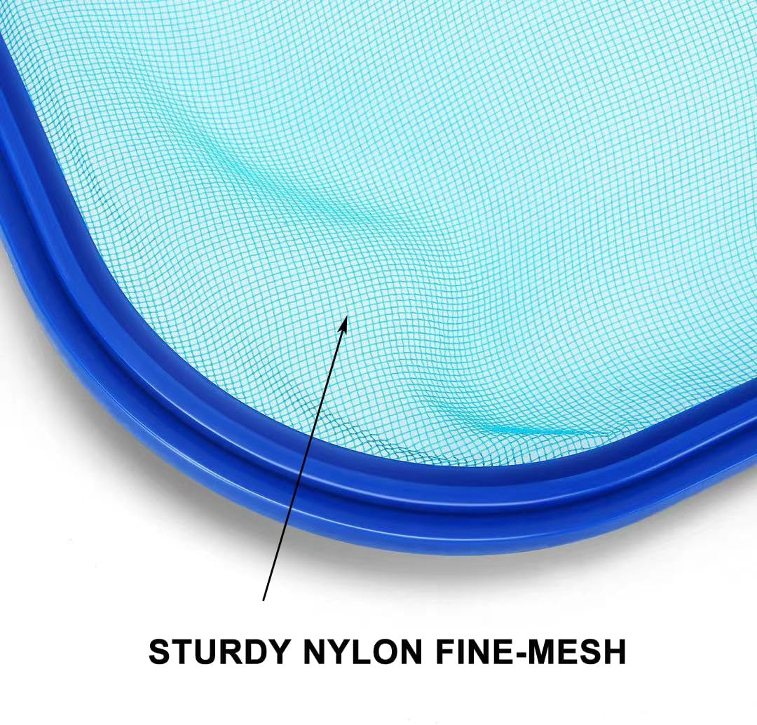 Pool Skimmer Net with Adjustable 17-40&Prime; Telescopic Pole – Fine Mesh Net – Leaf