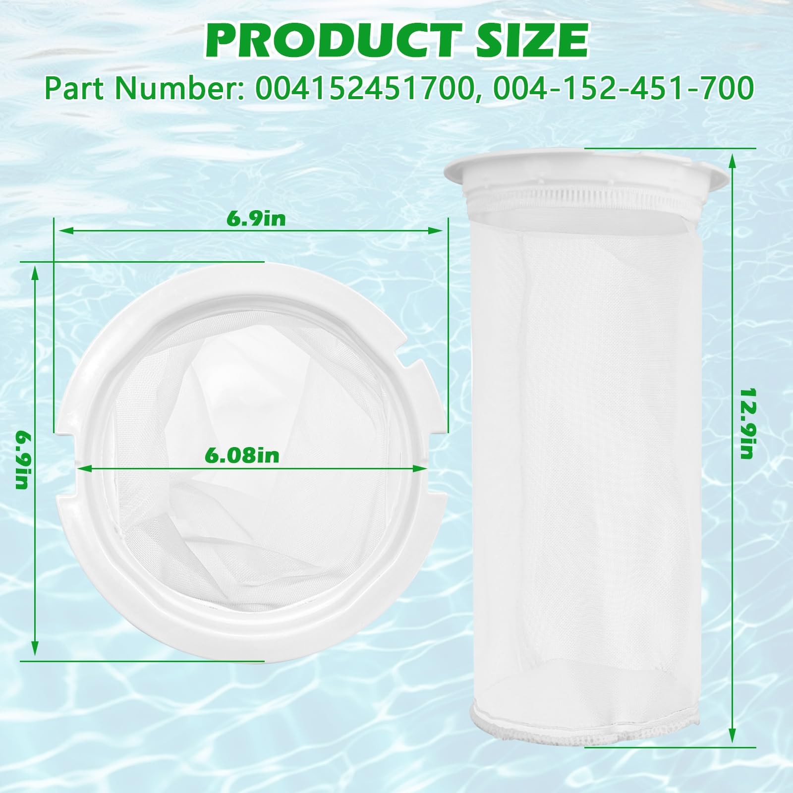 Fine Mesh Bag 004152451700 Replacement for Paramount Pool Skimmer Basket Scre…
