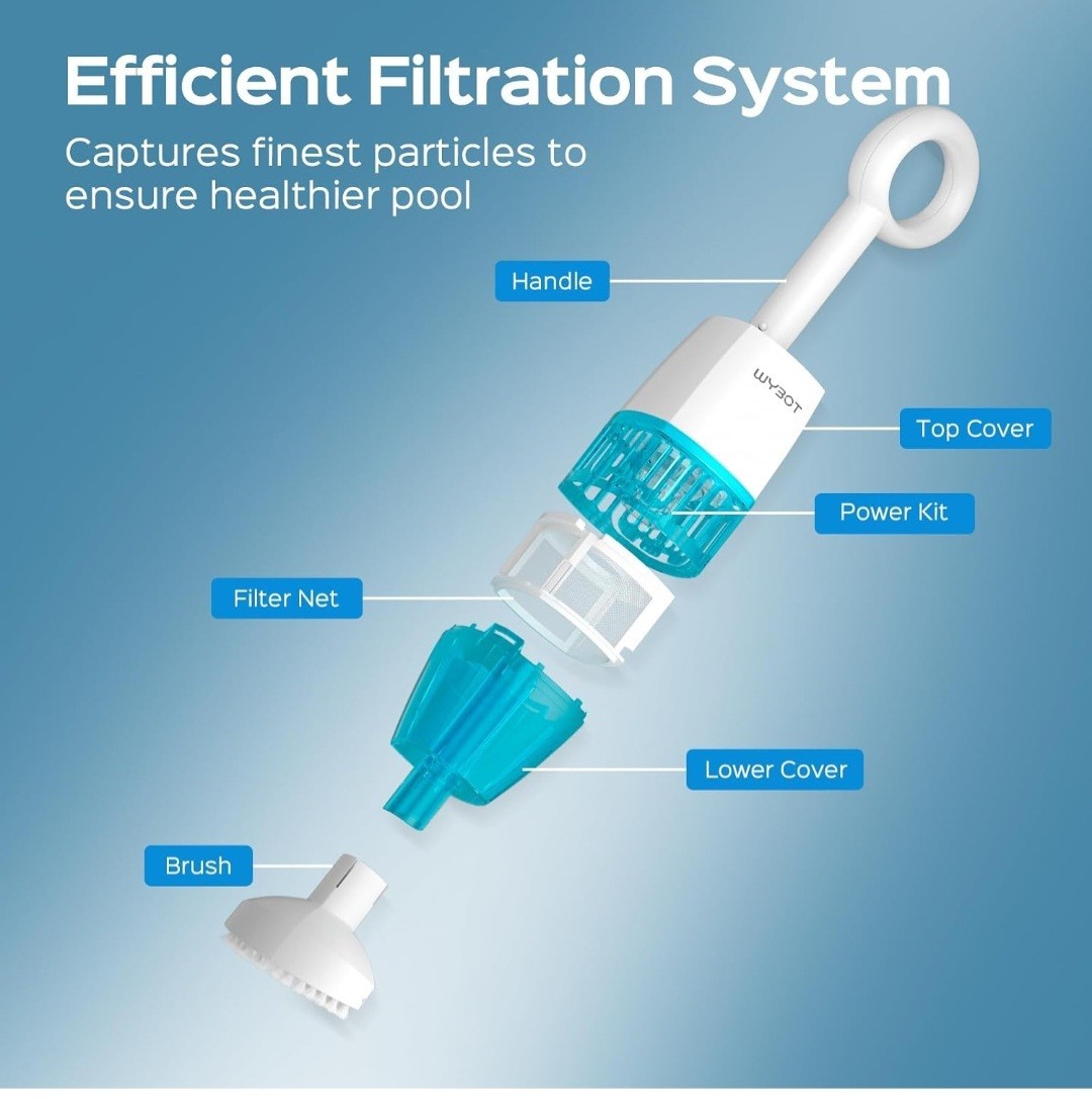 Handheld Pool or Hot Tub Vacuum – Cordless- long battery life