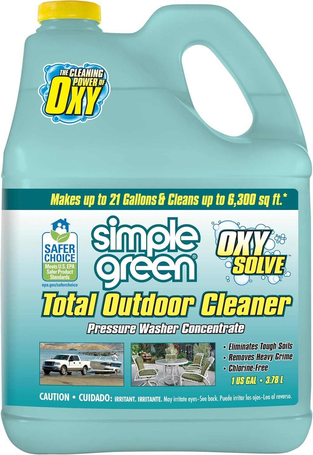 Oxy Solve Total Outdoor Cleaner Concentrate 128 Fl Oz Eco Friendly Formula