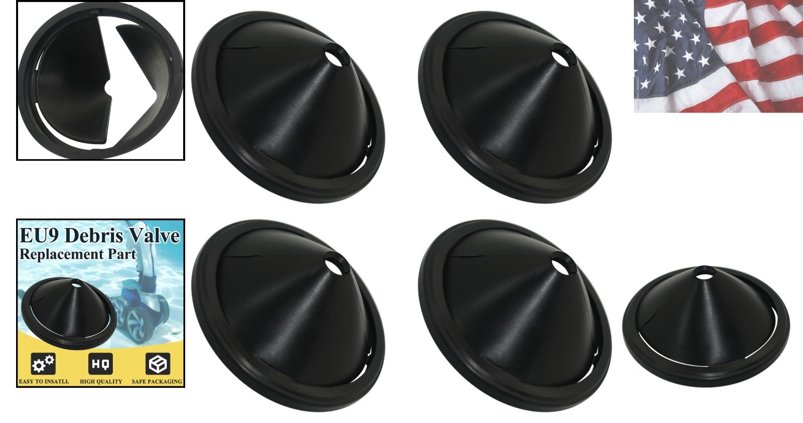 4Pcs Debris Valve Replacement for Automatic Pool and Spa Cleaner, Rubber Flap…