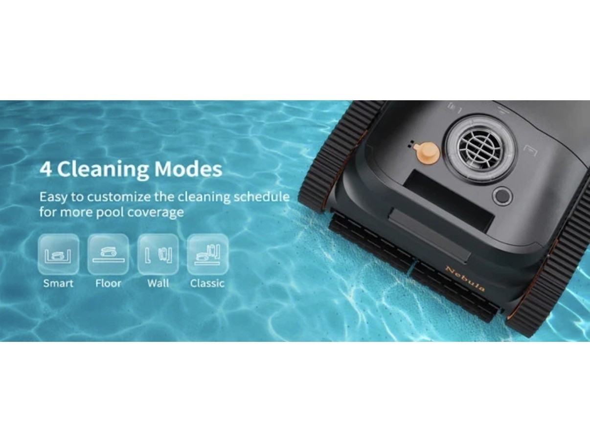 Nebula Cordless Robotic Pool Cleaner Wall Climbing Waterline 3H Runtime