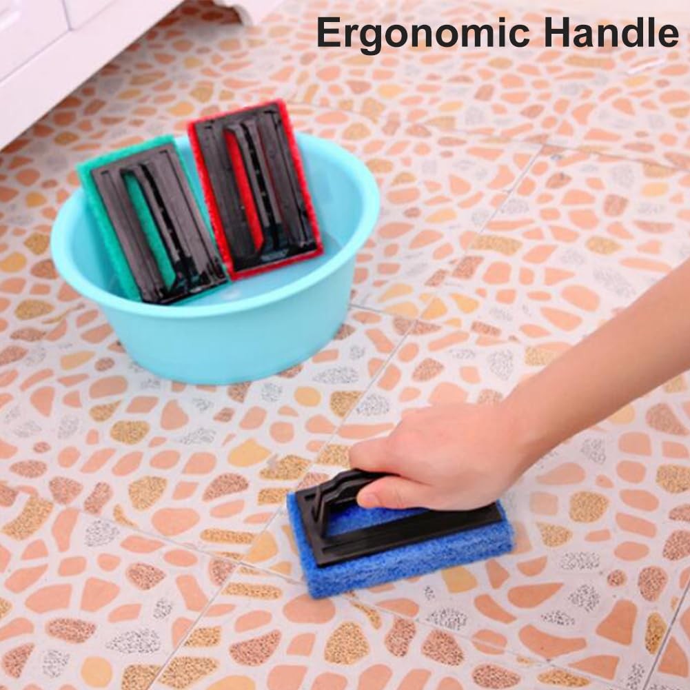 3pcs Handheld Pool Scrub Brush Set, Sponge Pool Cleaner with Comfortable Grip…