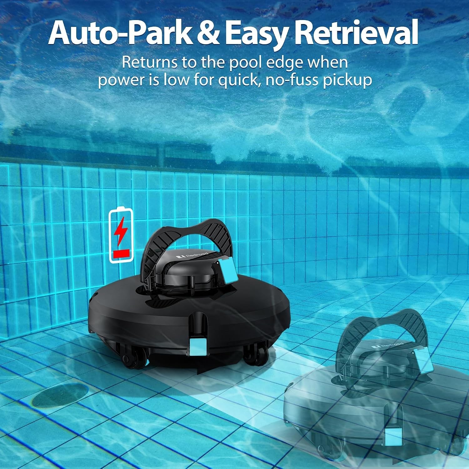 Automatic Pool Vacuum with Powerful Suction – Ideal for Pools Up to 1200 Sq.Ft