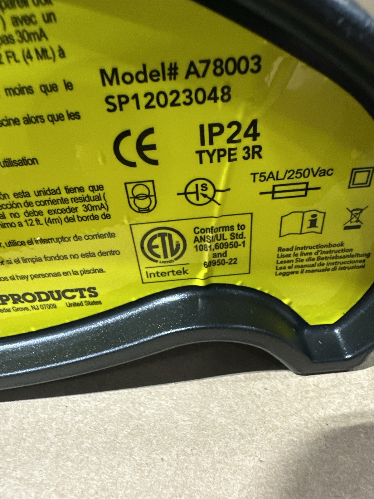 Aqua Products AquaBot Power Supply PREMIUM A78003 SKPOWER05 48 VDC EU PLUG READ