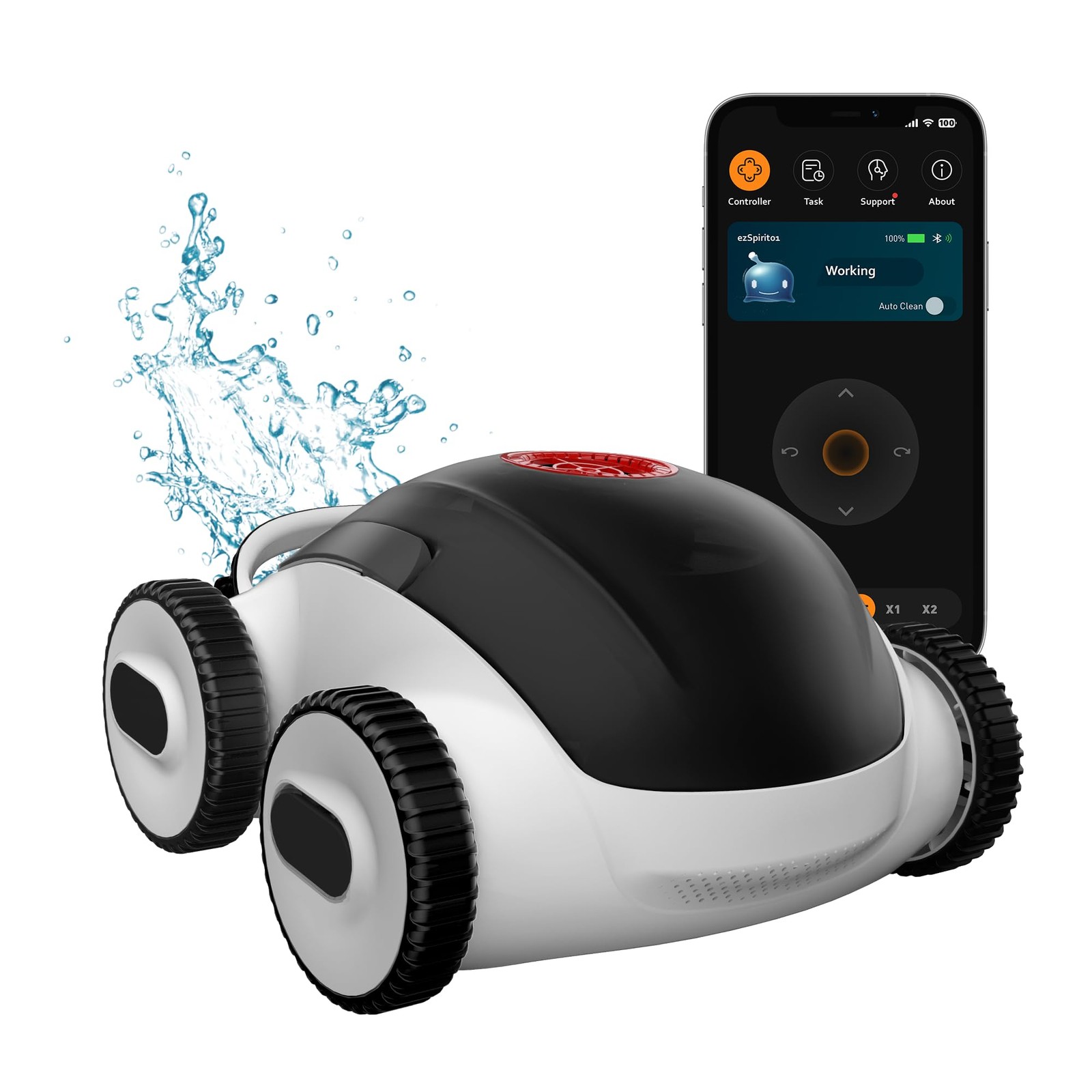 (2025 Upgrade)Higgsinno Cordless Robotic Pool Cleaner Automatic Pool RobotVacuum