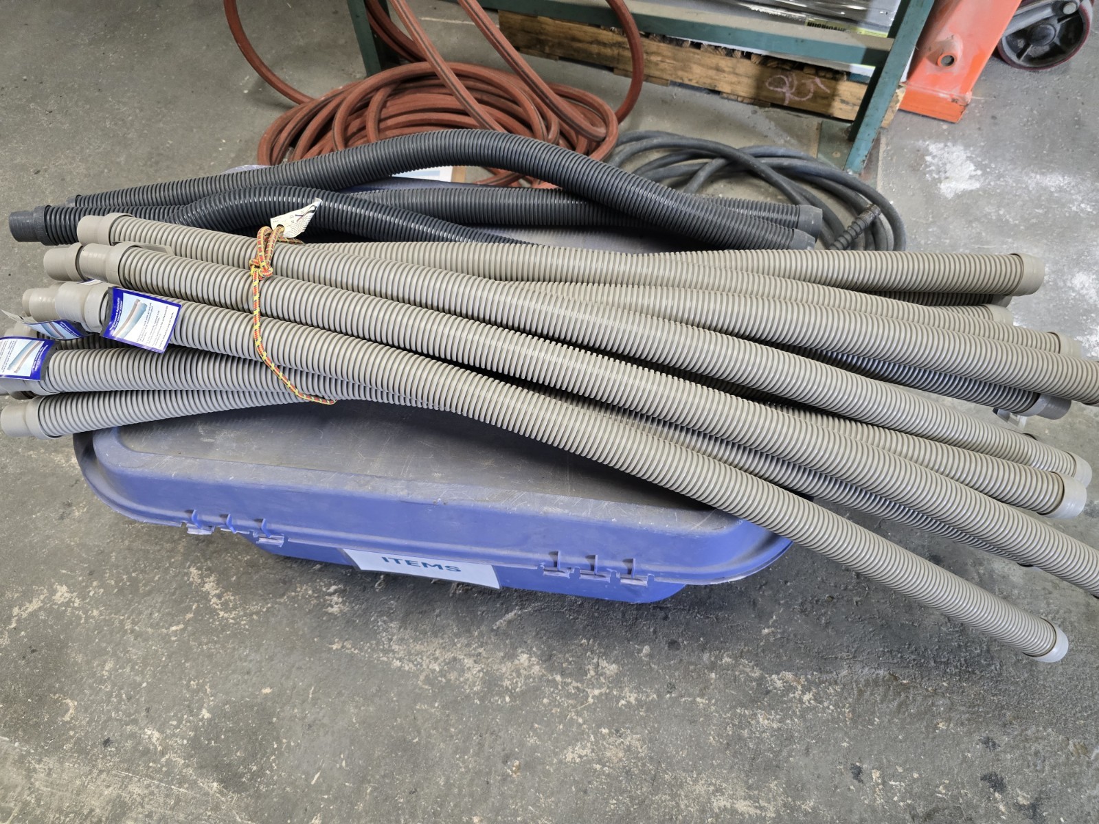 15x Plastic Hose Extensions for Pool Cleaner Gray and Black Set