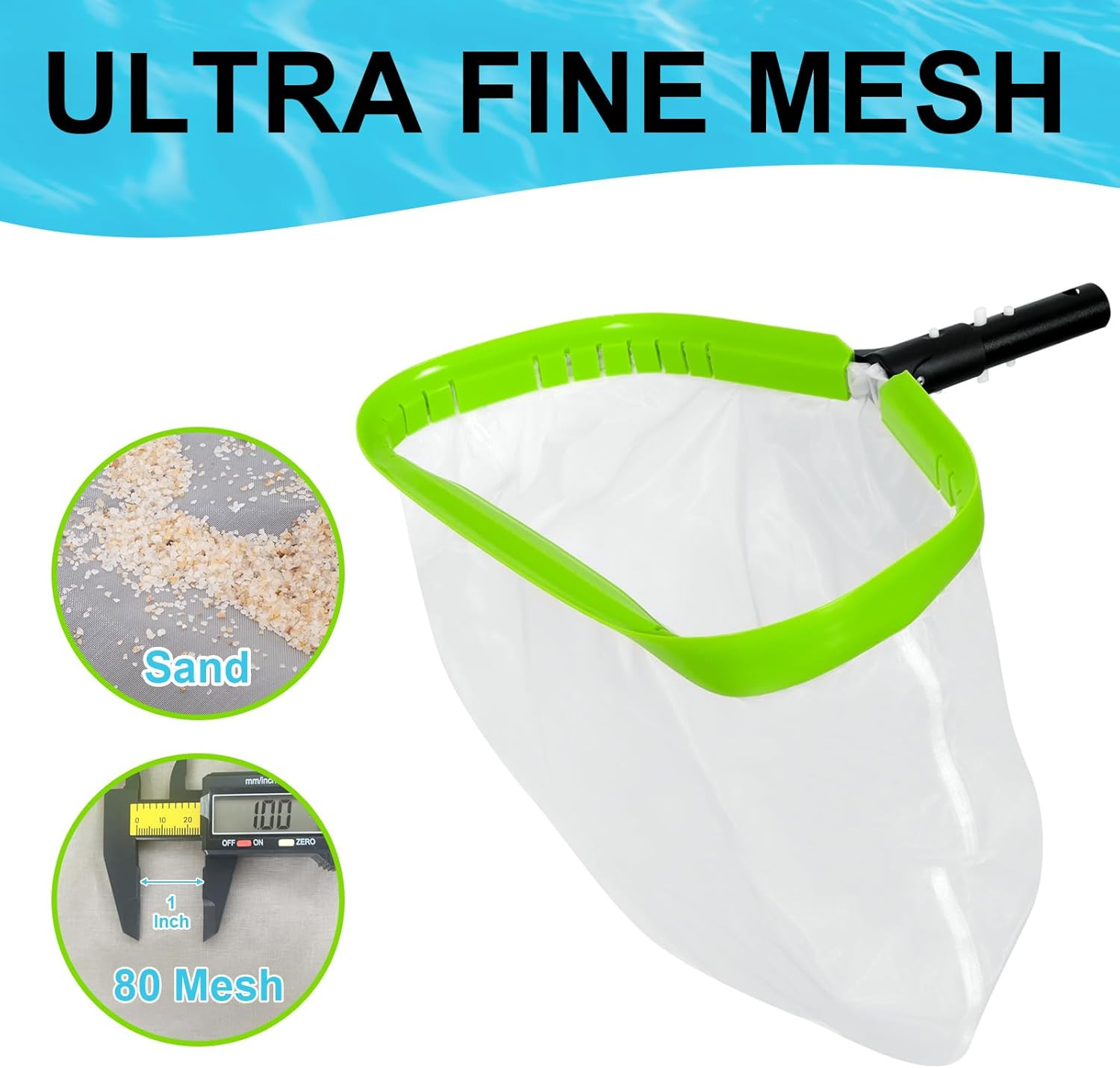 Professional Ultra Fine Mesh Pool Leaf Skimmer Net for Cleaning