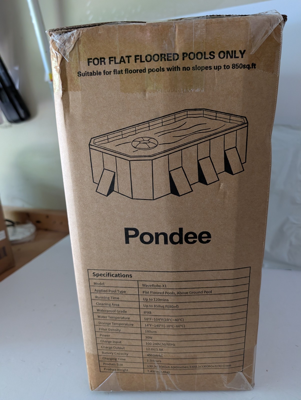 Pondee WaveRobo X1 Cordless Robotic Pool Cleaner
