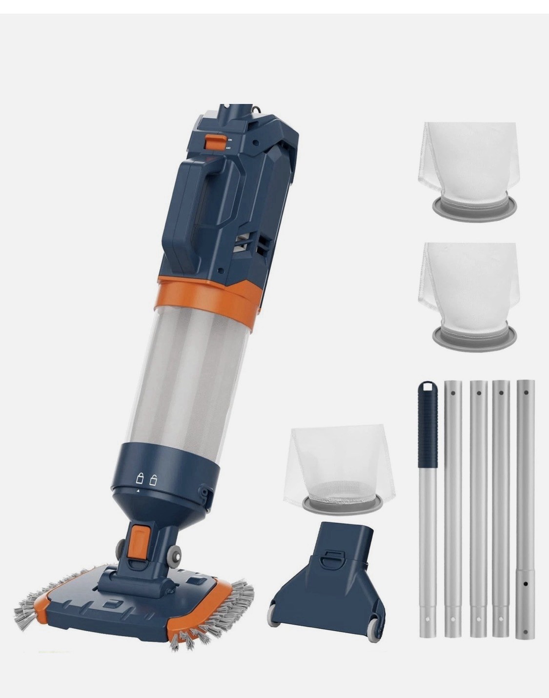 Cordless Pool Vacuum Powerful Suction 18.9 GPM, 100in Runtime, Ultra Fine Filter